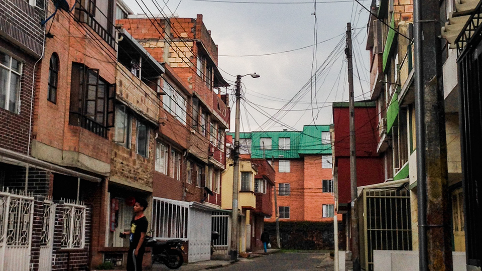 A view of Ernesto's neighborhood from the front door of his home.