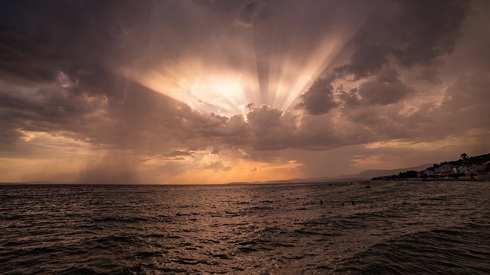 A thunderstorm rolled in right as the sun began to set over Split!