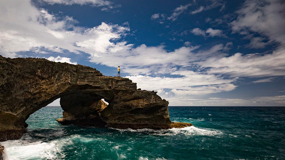 Enjoying the views of the Atlantic atop of this beautiful arc formation near Arecibo, Puerto Rico.