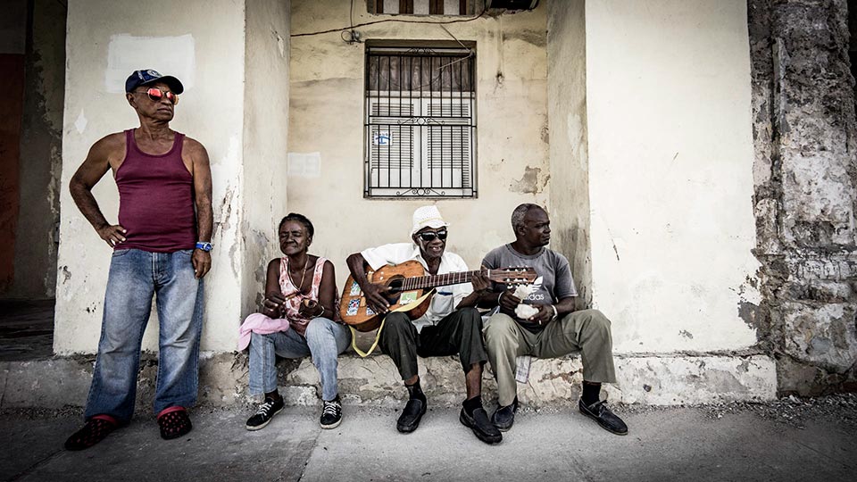 A group of Havana street musicians played a tune just for me.