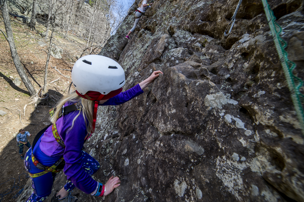 Sydney on her first lead climb