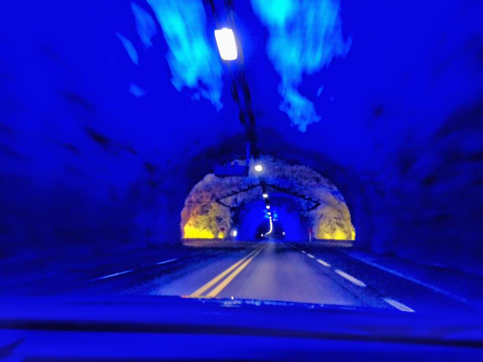 The Lærdal Tunnel is the longest road tunnel in the world. 25km in length! Check out these cool lit up caves that show up every 6 kilometer. <br> Photo Cred: <a href='https://www.instagram.com/arielnath/' target='_blank'>Ariel Nathanson</a>