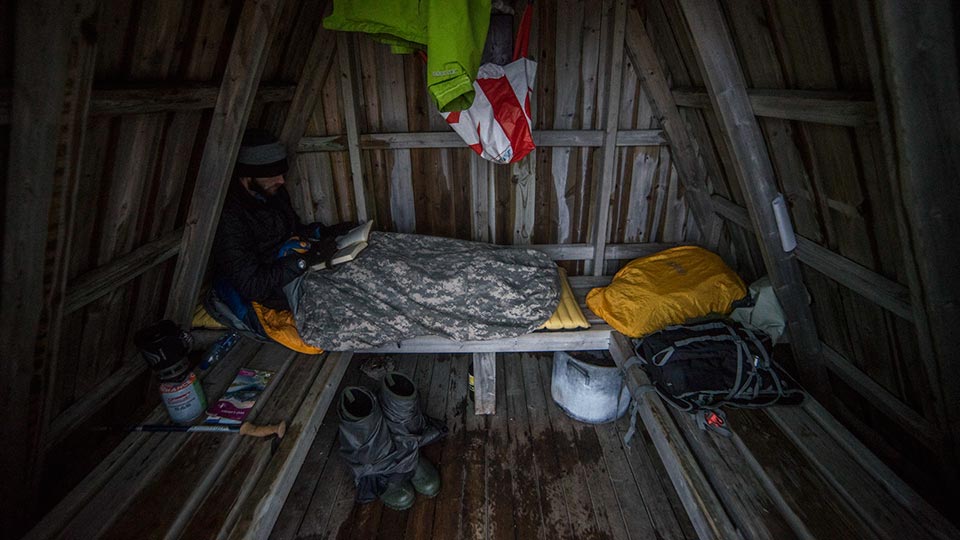 My home for 5 days. The Arctic tried to drive me mad. She almost succeeded. Almost. The day this photo was taken it rained all day keeping me inside. I laid in this shelter for over 24 hours only to exit a few times for only a few minutes. And about 18 of those hours it was dark and I was able to do nothing. Nothing but think.