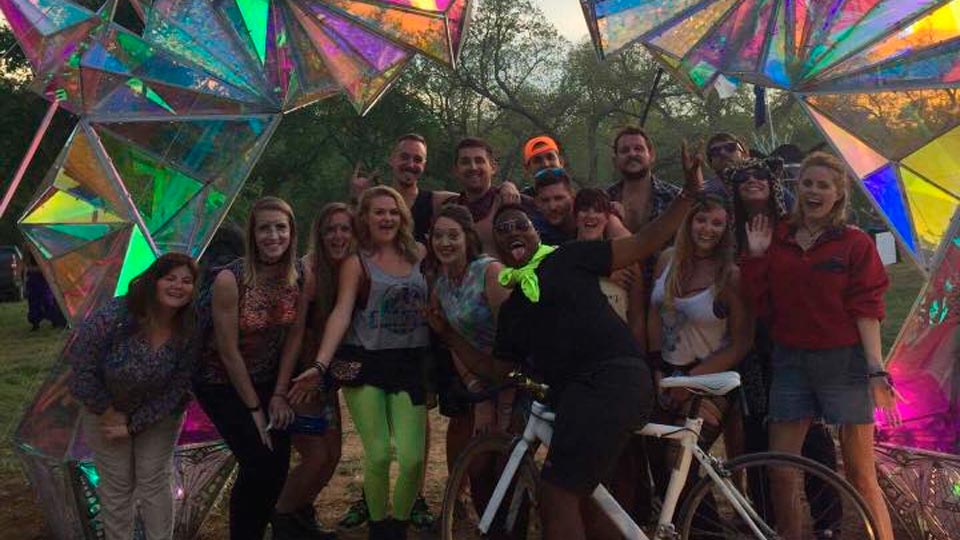 Our group plus a rando in the front at Euphoria Festival
